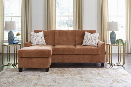 Amity Bay Clay Chenille Sofa Chaise main view