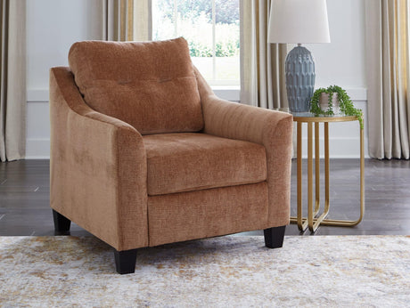 Amity Bay Clay chenille chair front angle