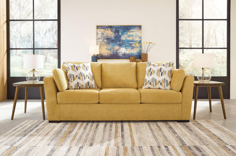 Keerwick Sunflower Chenille Sofa main front angle
