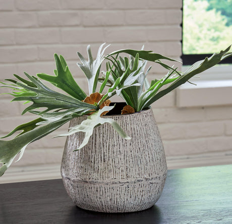 Claymount Distressed Brown Decorative Vase front view