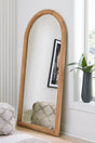 Dairville Brown Wooden Floor Mirror front angle