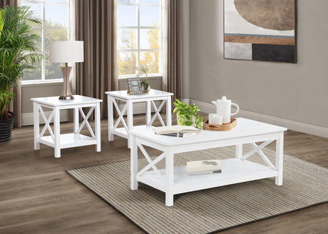 Skyview lift-top coffee table in white, front angle