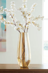 Rhettman Amber Glass Vase front angle