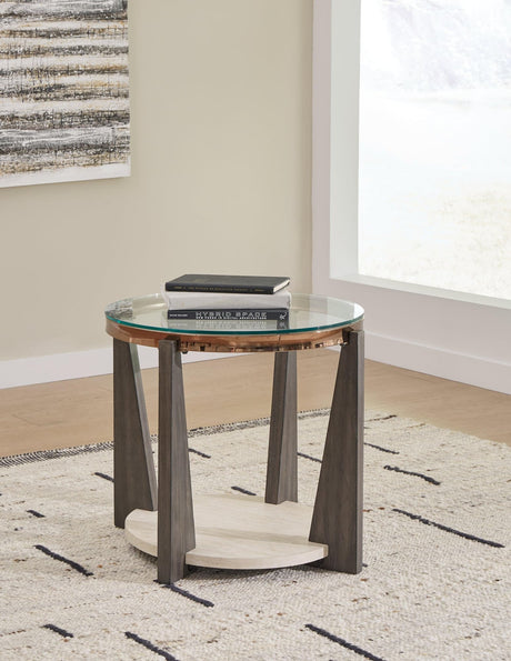 Frazwa Multi Material End Table front view