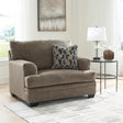 Stonemeade Nutmeg Chenille Oversized Chair front view
