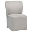 Jaelynn upholstered Parsons dining side chair in beige, front view