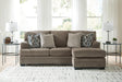 Stonemeade Nutmeg Chenille Sofa Chaise front angle
