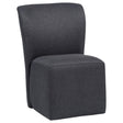 Jaelynn Upholstered Parsons Dining Side Chair Charcoal front angle