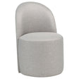 Aubrey Beige Upholstered Barrel Dining Side Chair front view