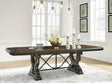 Maylee Dark Brown Dining Extension Table side angle