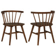 Jeffries Windsor Walnut Wood Dining Side Chair front angle showing spindle back