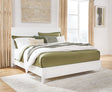 Binterglen White King Panel Bed front angle view