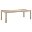 Solano 90-inch extension dining table weathered mango, angled front view