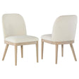 Solano Beige Upholstered Dining Side Chair front view