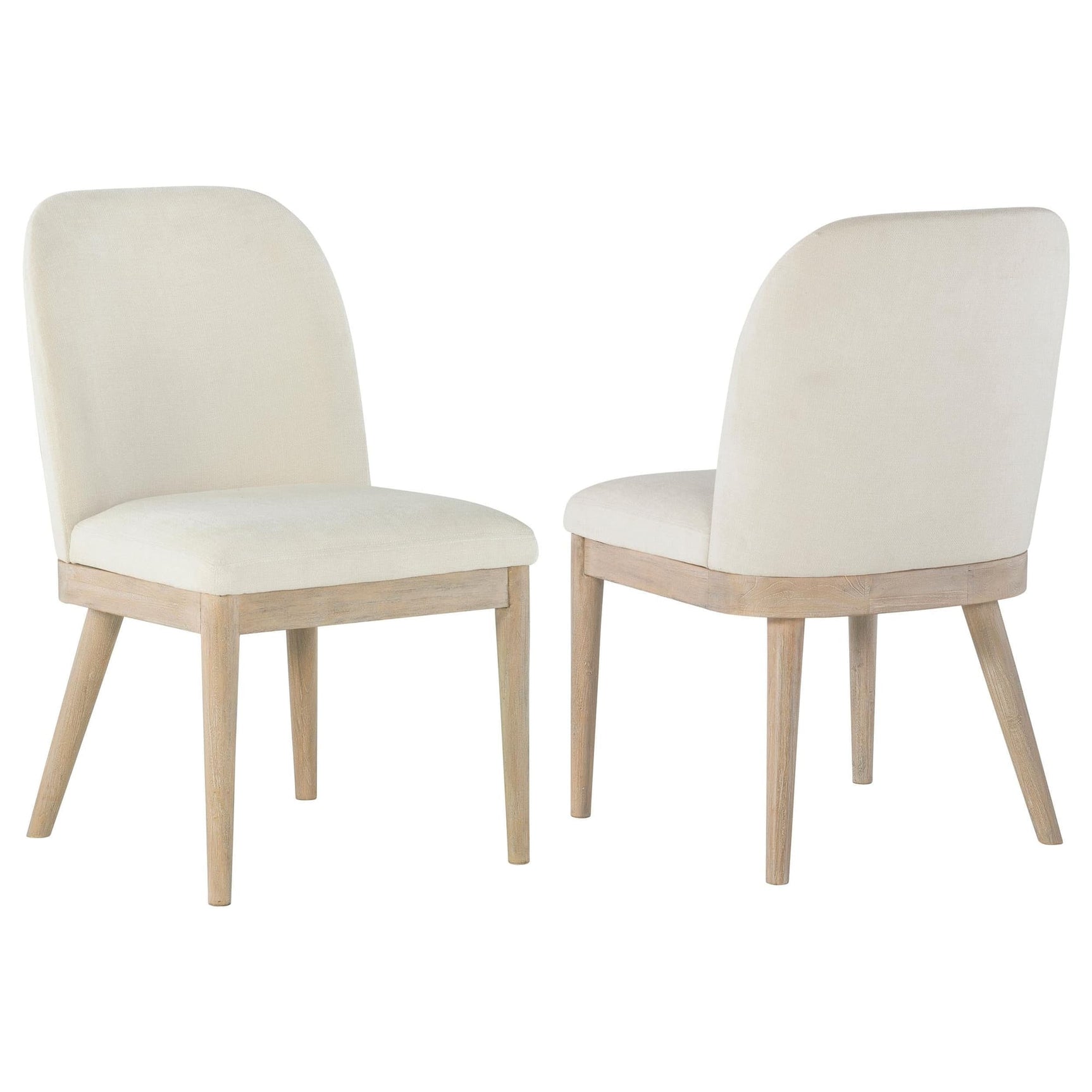 Solano Beige Upholstered Dining Side Chair front view