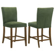 Paxton green upholstered counter height dining chair side view