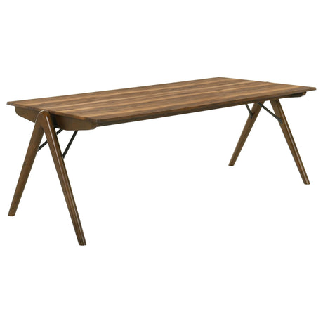 Randolph 79-inch rectangular dining table with sheesham-look top and angled legs