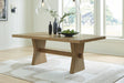 Galliden Light Brown Dining Table front view