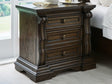 Maylee Dark Brown Nightstand front view