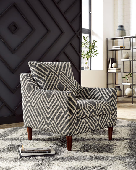 Morrilton Next-Gen Nuvella Natural Charcoal Accent Chair front view