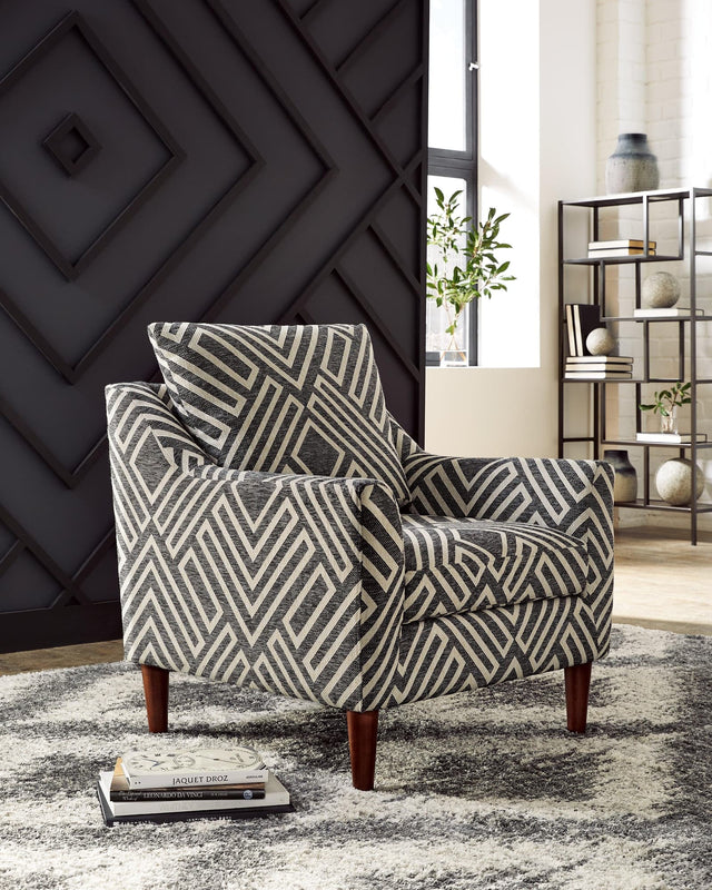 Morrilton Next-Gen Nuvella Natural Charcoal Accent Chair front view