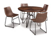 Centiar Two-Tone Brown Round Dining Room Set main view showing table and chairs