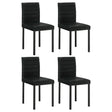 Garza upholstered black dining side chair front angle