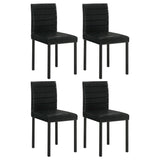 Garza upholstered black dining side chair front angle