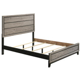 Watson Wood Queen Panel Bed front view in light taupe finish