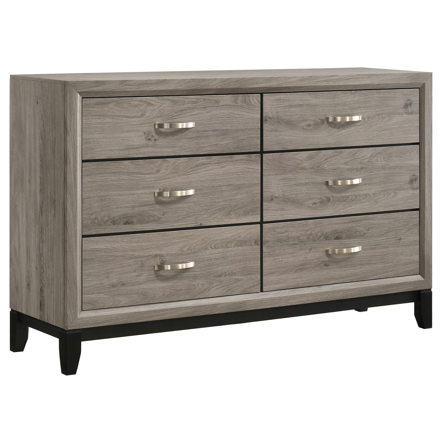 Watson 6-drawer Bedroom Dresser light taupe front view