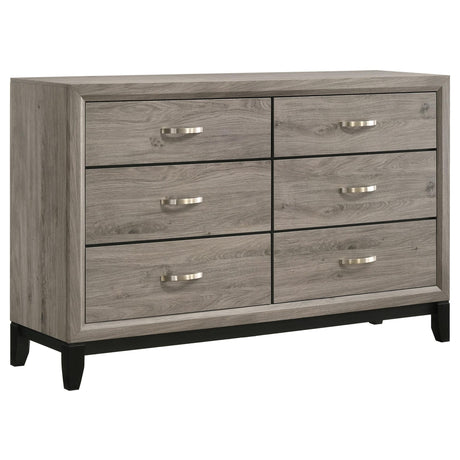 Watson 6-drawer Bedroom Dresser light taupe front view