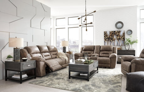 Stoneland Fossil reclining sofa front view