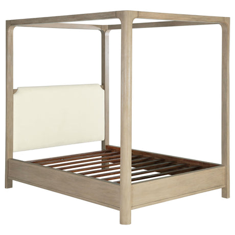 Solano Eastern King Canopy Bed front view showing canopy frame