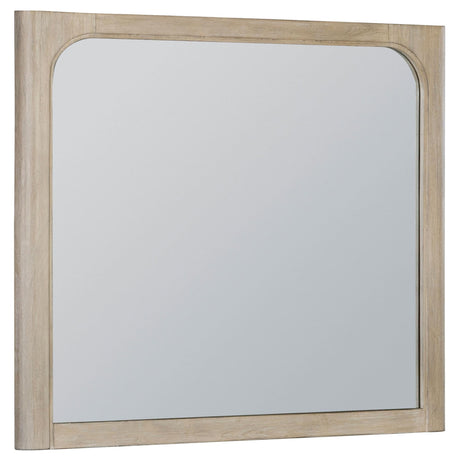 Solano Weathered Mango dresser mirror front view with bevelled glass