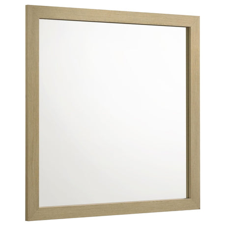Hendricks light oak dresser mirror front view
