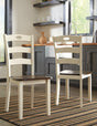 Woodanville Cream and Brown Dining Chair front view