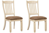 Bolanburg Two-Tone 2-Piece Dining Room Chair with antique white finish front angle