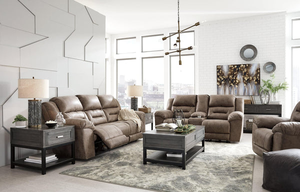 Stoneland Fossil power reclining sofa front view