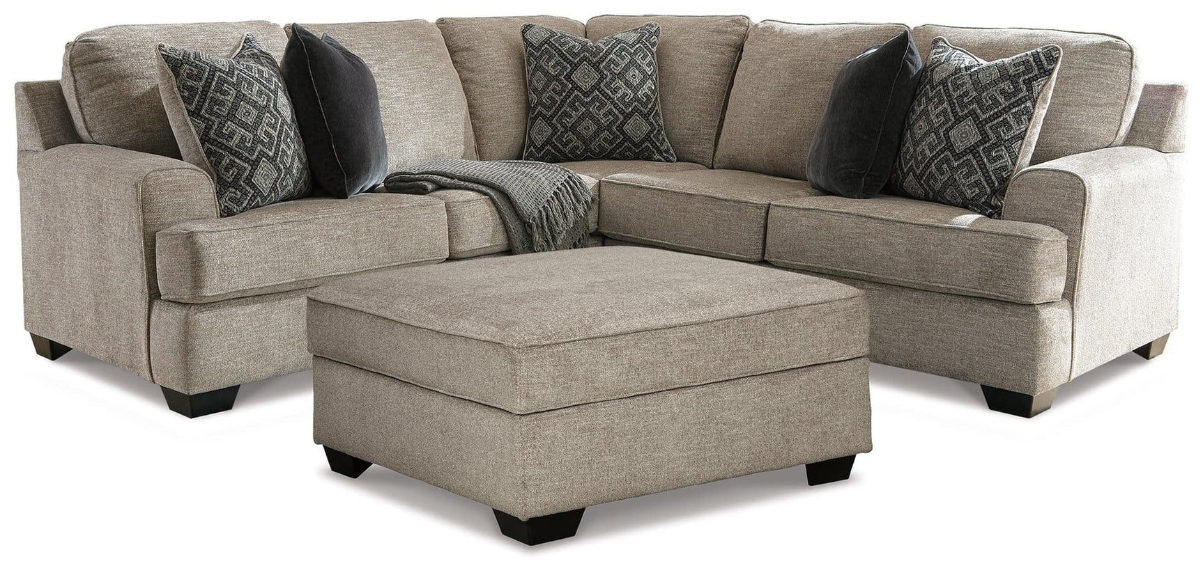 Bovarian Stone 2-Piece Sectional Sofa with Ottoman sectional sofa main view