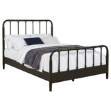 Rocco Twin Bed water pipe style wood frame dark bronze front view