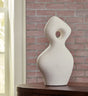 Arthrow Off White Ceramic Sculpture, front angle view