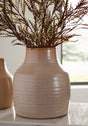 Millcott Tan Ceramic Vase set front view
