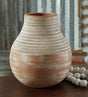Reclove Distressed White Vase front view