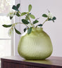 Scottyard Olive Green Vase - front angle on white background