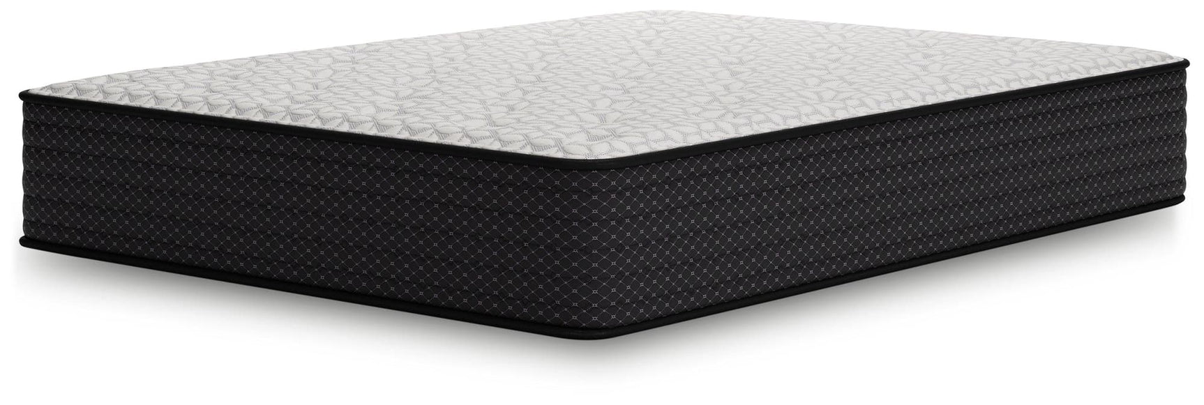 Limited Edition Plush Full Mattress in white, angled side view