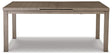 Beach Front Beige Aluminum Outdoor Dining Table front angle
