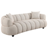 Whitney Contemporary Channel Tufted Boucle Upholstered Sofa main view