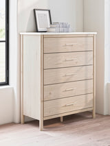 Cadmori two-tone chest of drawers front view