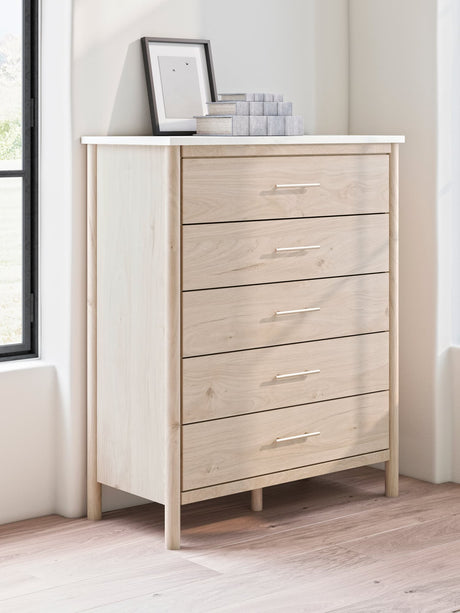 Cadmori two-tone chest of drawers front view