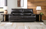 Mountainous Eclipse Leather Power Reclining Sofa front view